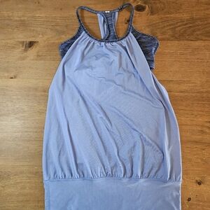 LULULEMON No Limits Tank Lullaby / Wee Are From Space Cadet Blue Size 4